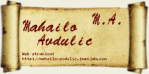 Mahailo Avdulić vizit kartica